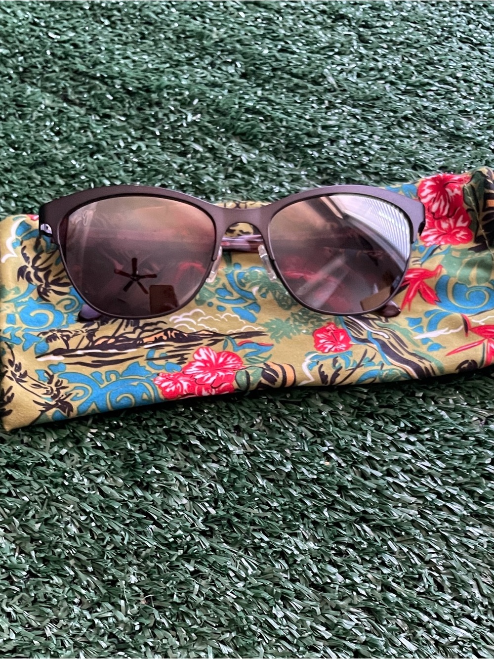 Maui Jim Popoki MJ729-02S Purple Tortoise Polarized Sunglasses 54-18-135 Italy